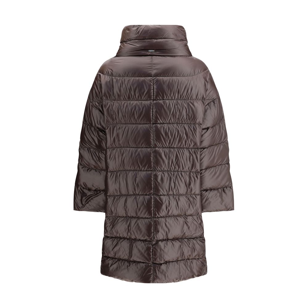 Herno Brown Midi Quilted Polyester Jacket