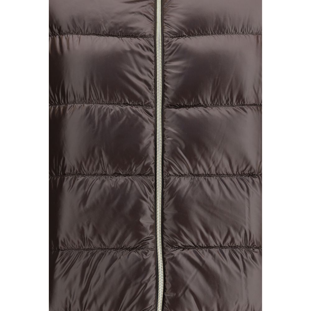 Herno Brown Midi Quilted Polyester Jacket