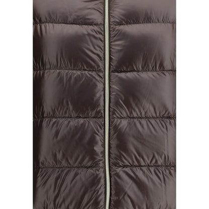 Herno Brown Midi Quilted Polyester Jacket