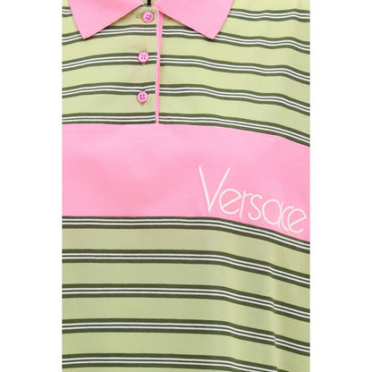 Versace Mehrfarbiges Polohemd aus Baumwolle