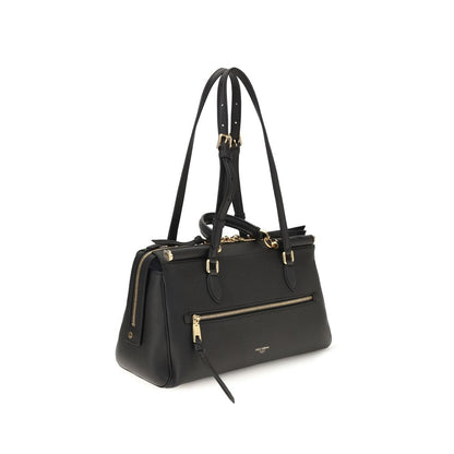 Dolce & Gabbana Schwarze Bos Taurus Kalbsleder Schultertasche