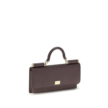 Dolce & Gabbana Braune Kalbsleder Bos Taurus Schultertasche