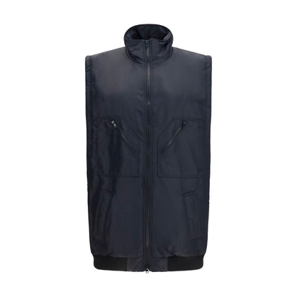 MM6 Schwarze ärmellose Jacke aus Polyamid