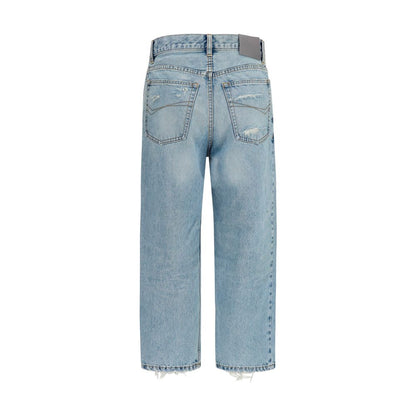 Balenciaga Blaue Cropped Jeans aus Baumwolle