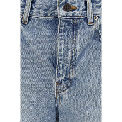 Balenciaga Blaue Cropped Jeans aus Baumwolle
