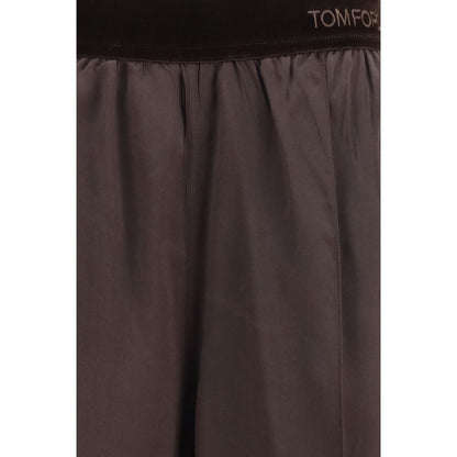 Tom Ford Braune Seidenhose Lässig