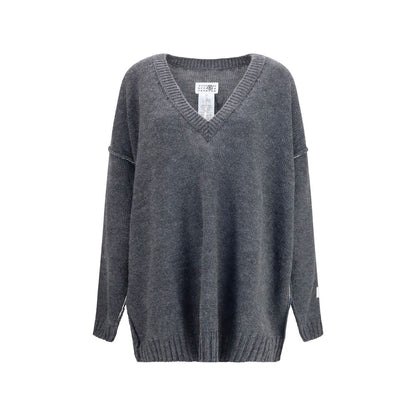 MM6 Graues Marabou-Sweatshirt