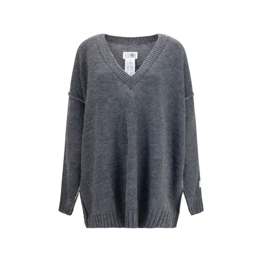 MM6 Graues Marabou-Sweatshirt