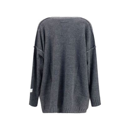 MM6 Graues Marabou-Sweatshirt