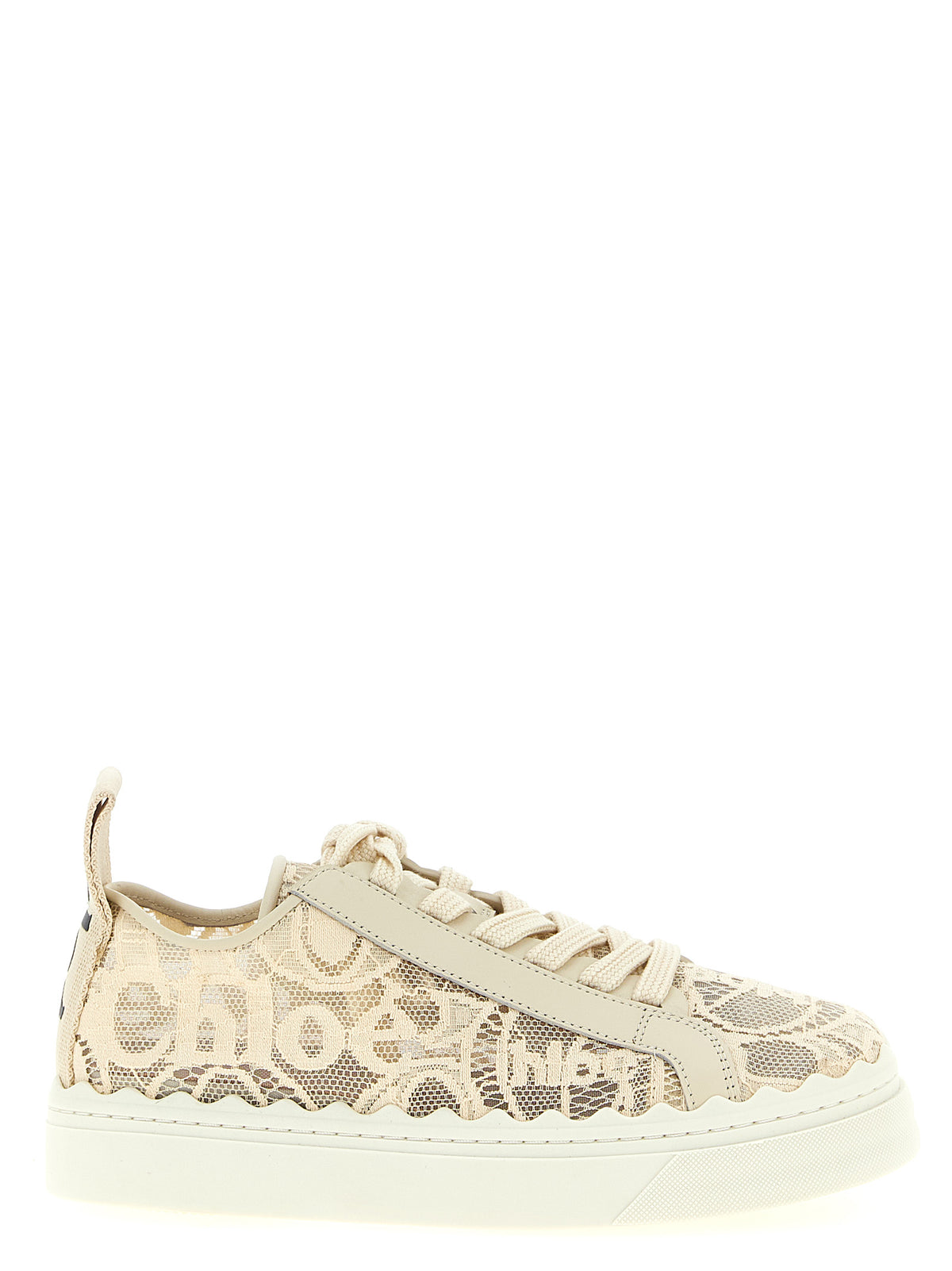 Chloé Sneaker aus Leder in Beige