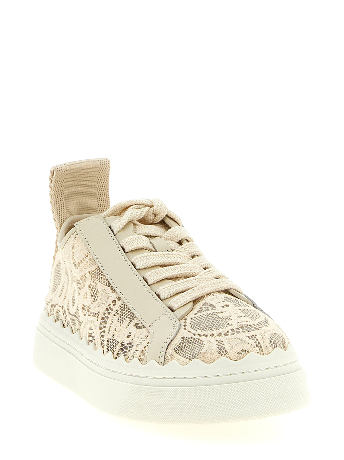 Chloé Sneaker aus Leder in Beige
