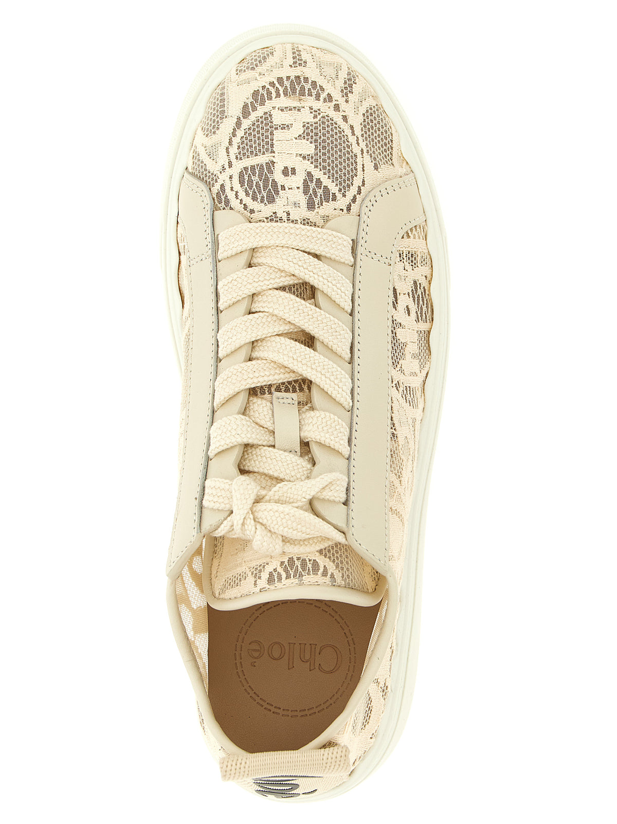 Chloé Sneaker aus Leder in Beige