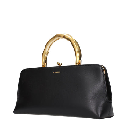 Jil Sander Schwarze Lederhandtasche