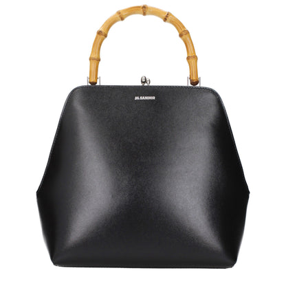 Jil Sander Schwarze Lederhandtasche