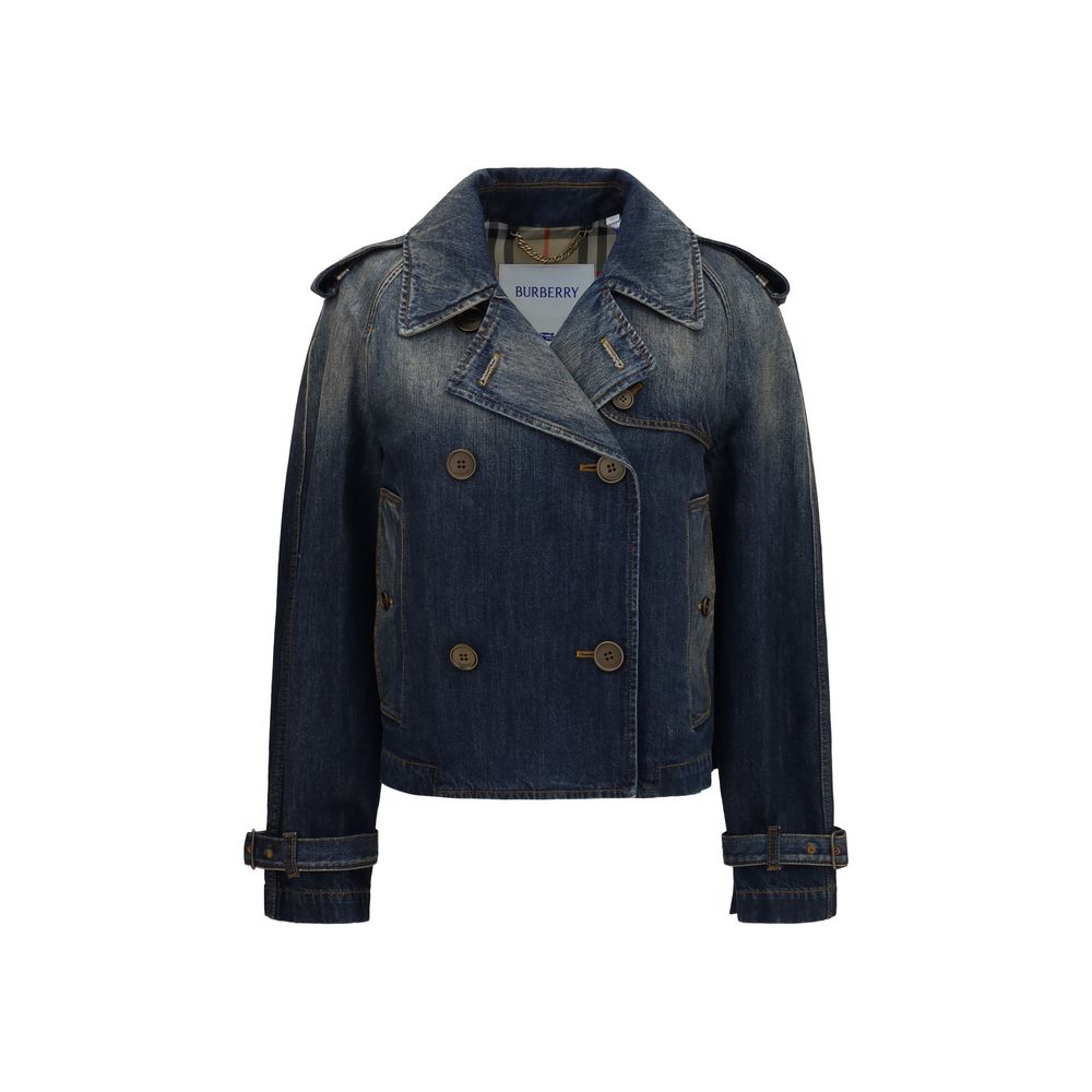 Burberry Blaue Jeansjacke aus Baumwolle