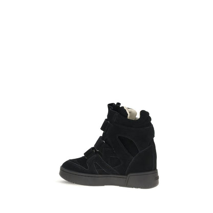 Isabel Marant Schwarze Bos Taurus Kalbsleder-Sneakers