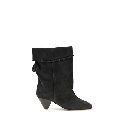 Isabel Marant Schwarze Bos Taurus Kalbsleder-Stiefel
