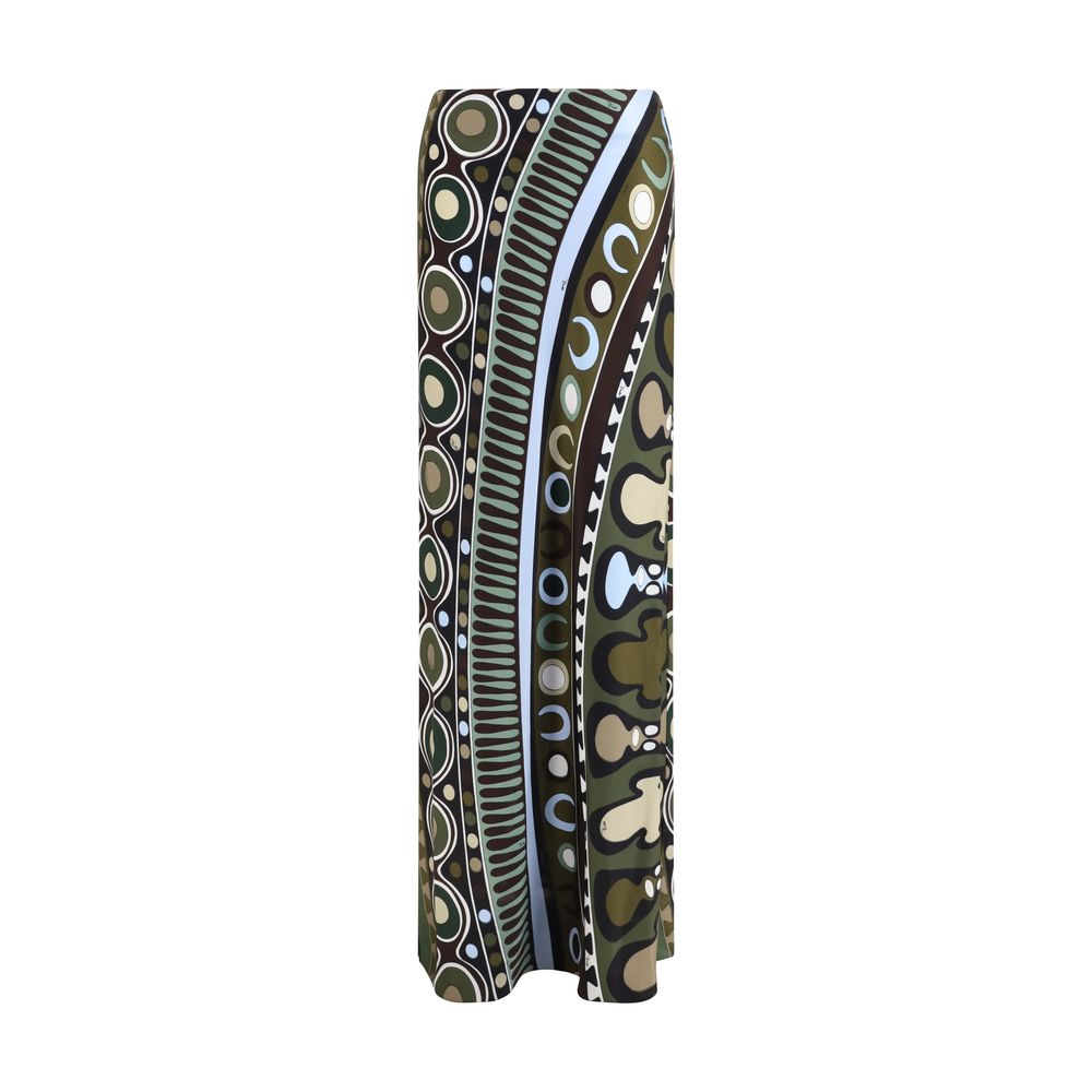 Emilio Pucci Mehrfarbiger Viskose-Maxirock