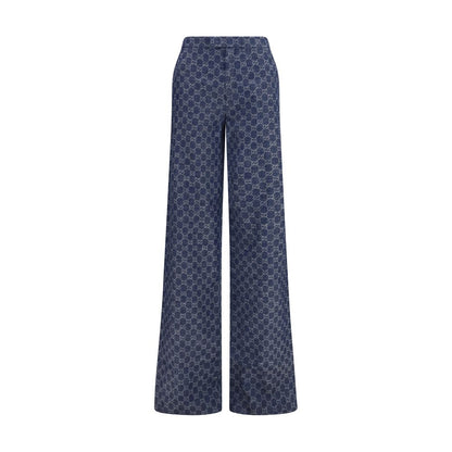 Gucci Blaue Baumwoll-Freizeithose