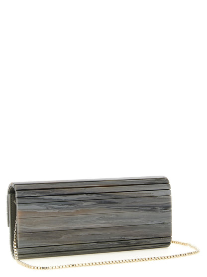 Jimmy Choo Graue Clutch aus Polyester