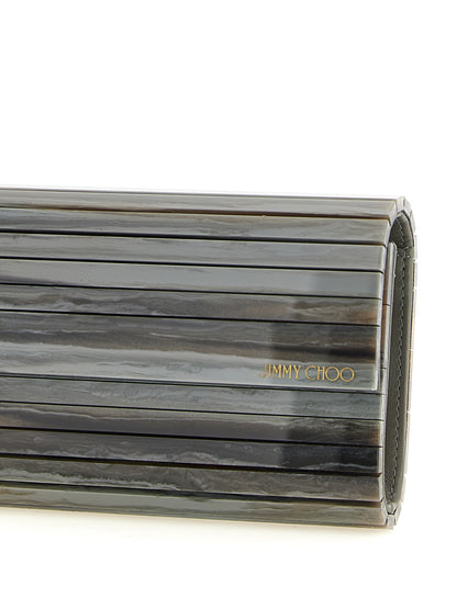 Jimmy Choo Graue Clutch aus Polyester