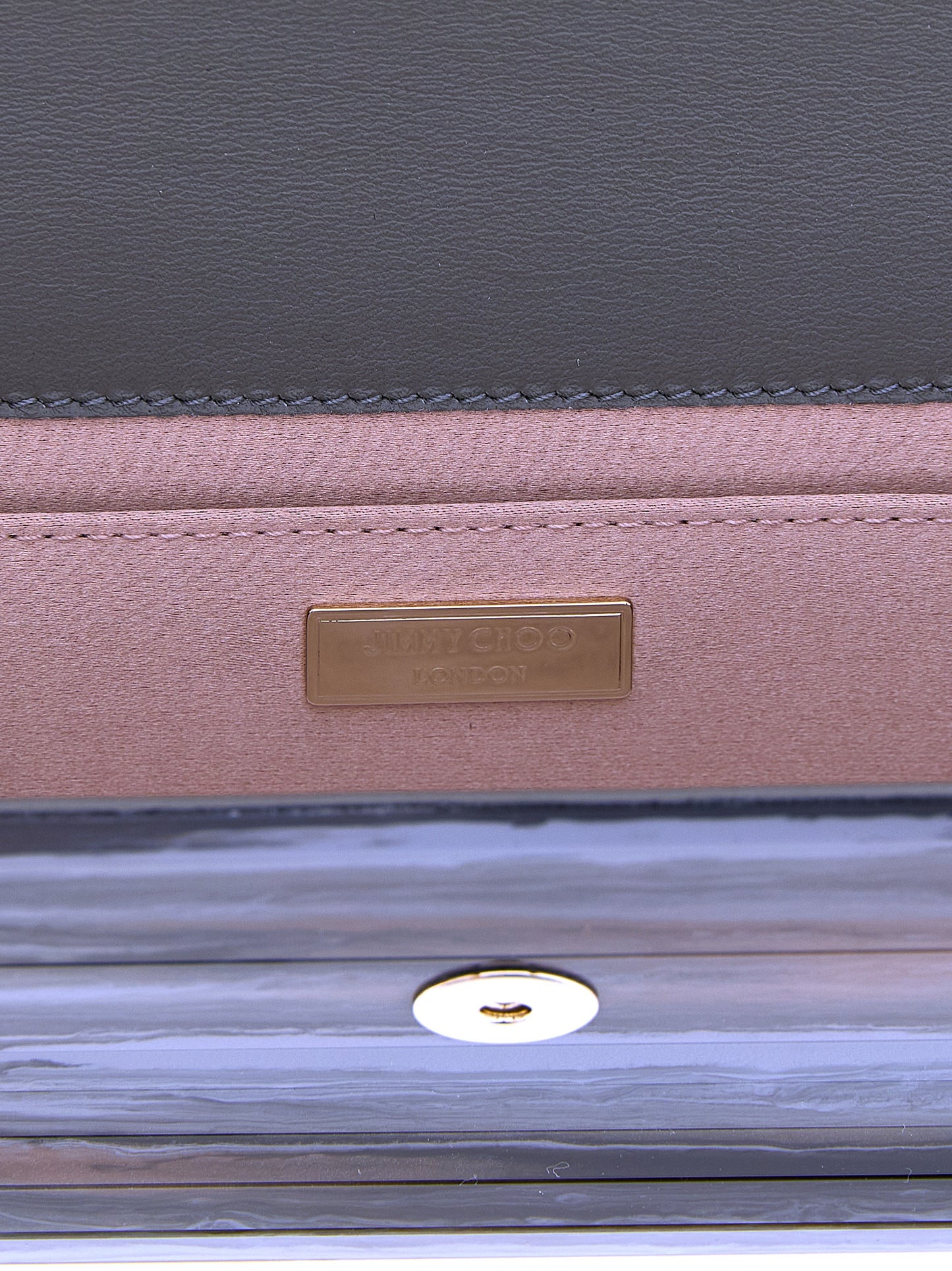 Jimmy Choo Graue Clutch aus Polyester