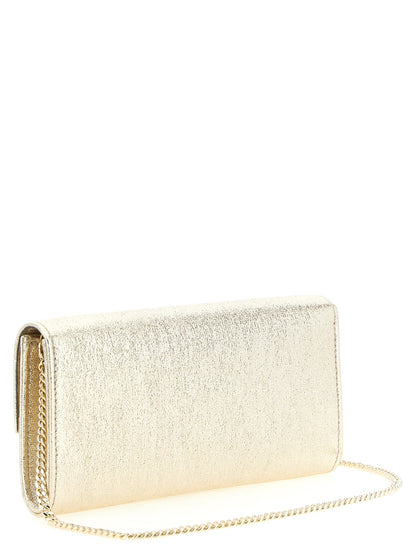 Jimmy Choo Clutch aus Lammleder in Gold