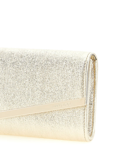 Jimmy Choo Clutch aus Lammleder in Gold