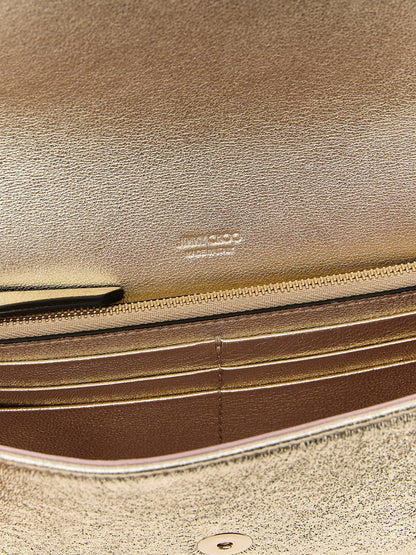 Jimmy Choo Clutch aus Lammleder in Gold