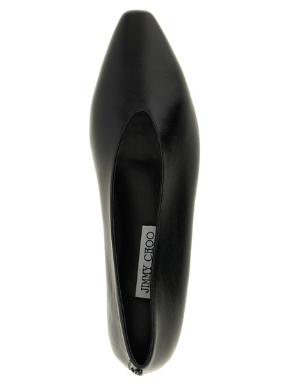 Jimmy Choo Schwarze Ballerinas aus Leder