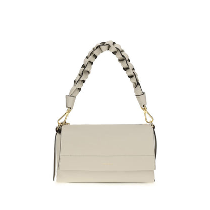 Coccinelle Beige Kalbsleder Bos Taurus Schultertasche