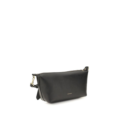 Coccinelle Schwarze Bos Taurus Kalbsleder Schultertasche
