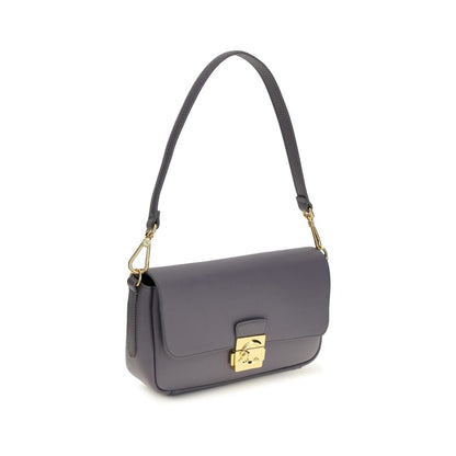 Coccinelle Schultertasche aus blauem Kalbsleder Bos Taurus