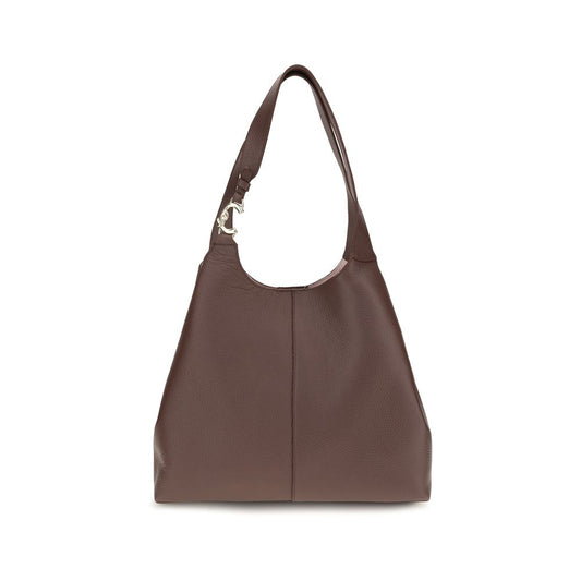Coccinelle Beige Kalbsleder Bos Taurus Schultertasche