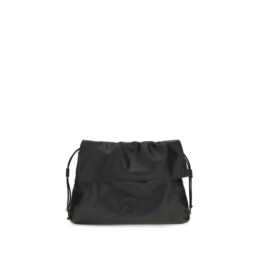 Coccinelle Schwarze Bos Taurus Kalbsleder Schultertasche
