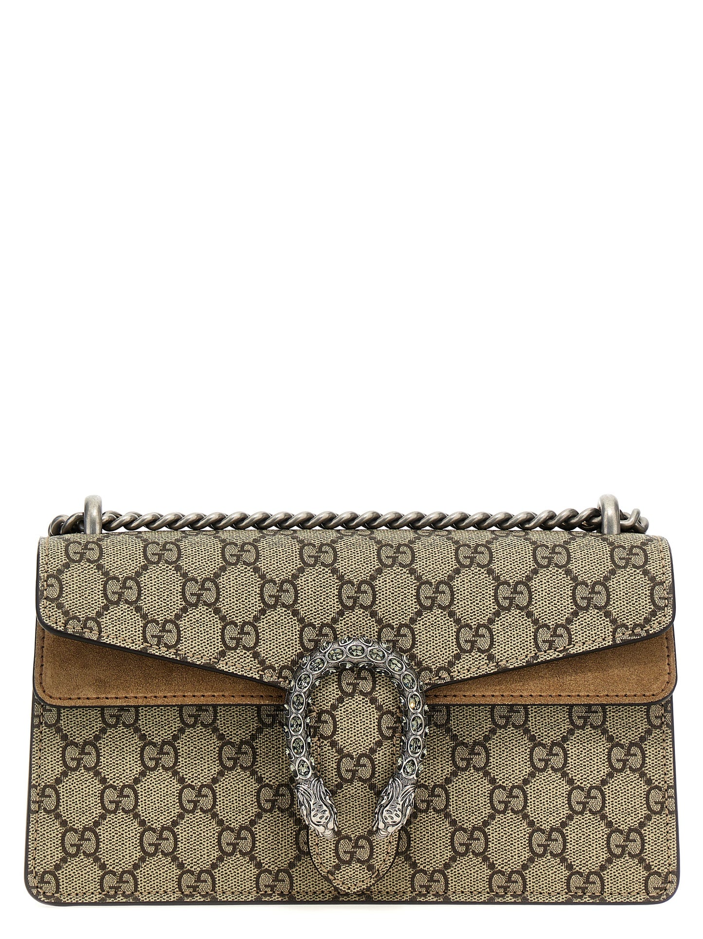 Gucci Beigefarbene Kalbshaut Schultertasche