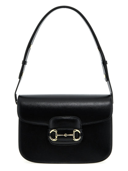 Gucci Schwarze Leder Umhängetasche