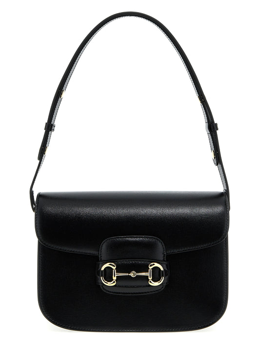 Gucci Schwarze Leder Umhängetasche