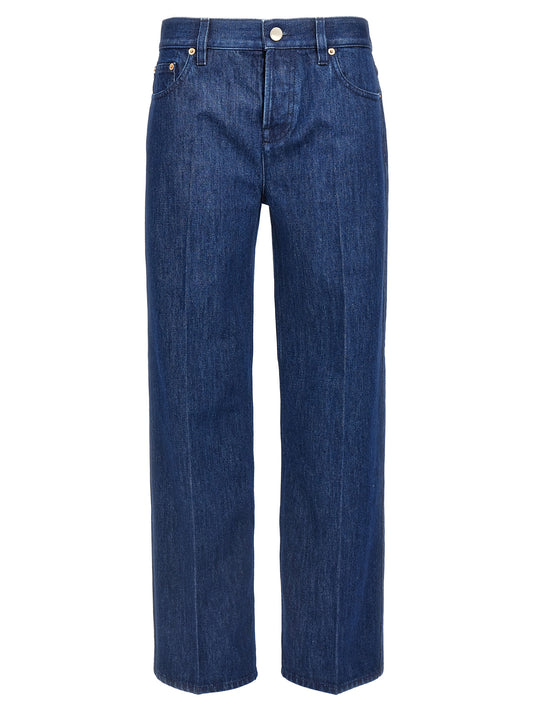 Gucci Blaue Jeans aus Baumwolle im geraden Schnitt