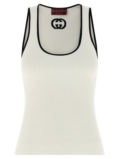 Gucci Bicolor-Top aus Viskose