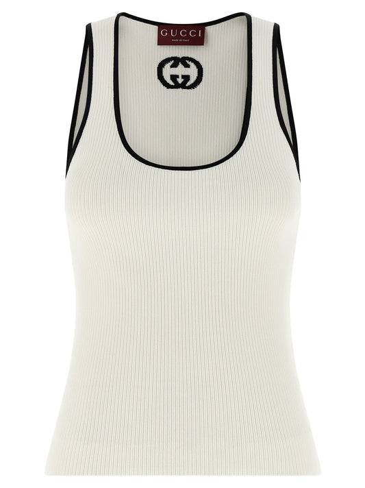 Gucci Bicolor-Top aus Viskose