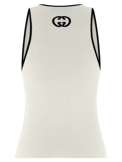 Gucci Bicolor-Top aus Viskose
