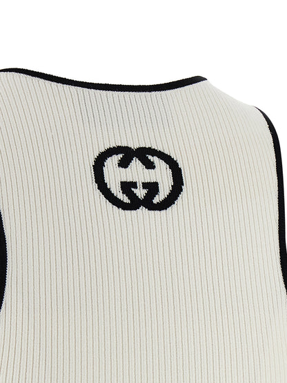 Gucci Bicolor-Top aus Viskose