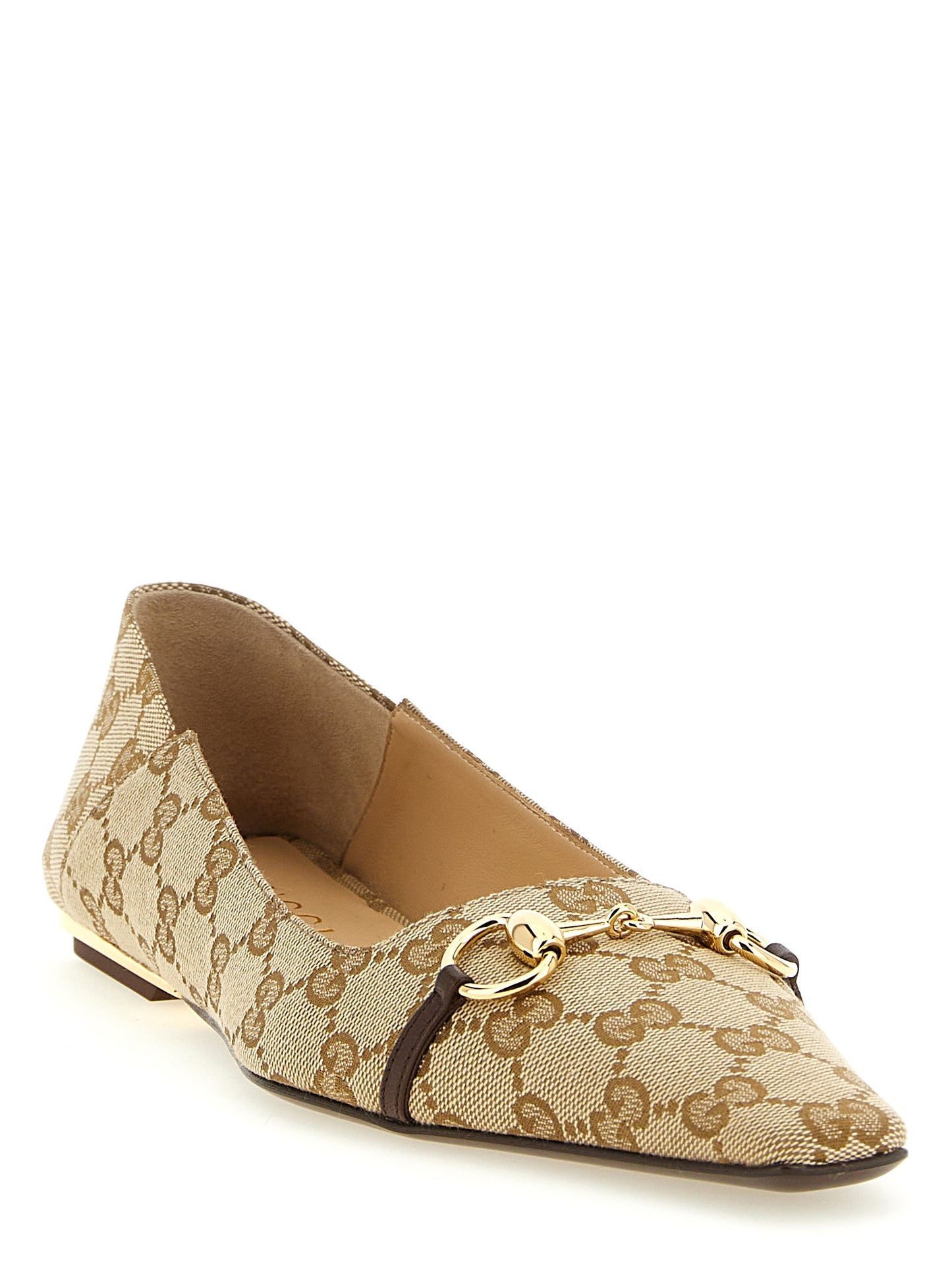 Gucci Beige Polyester Ballerinas
