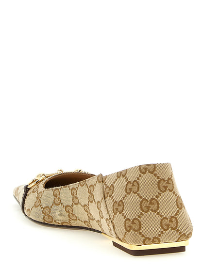 Gucci Beige Polyester Ballerinas