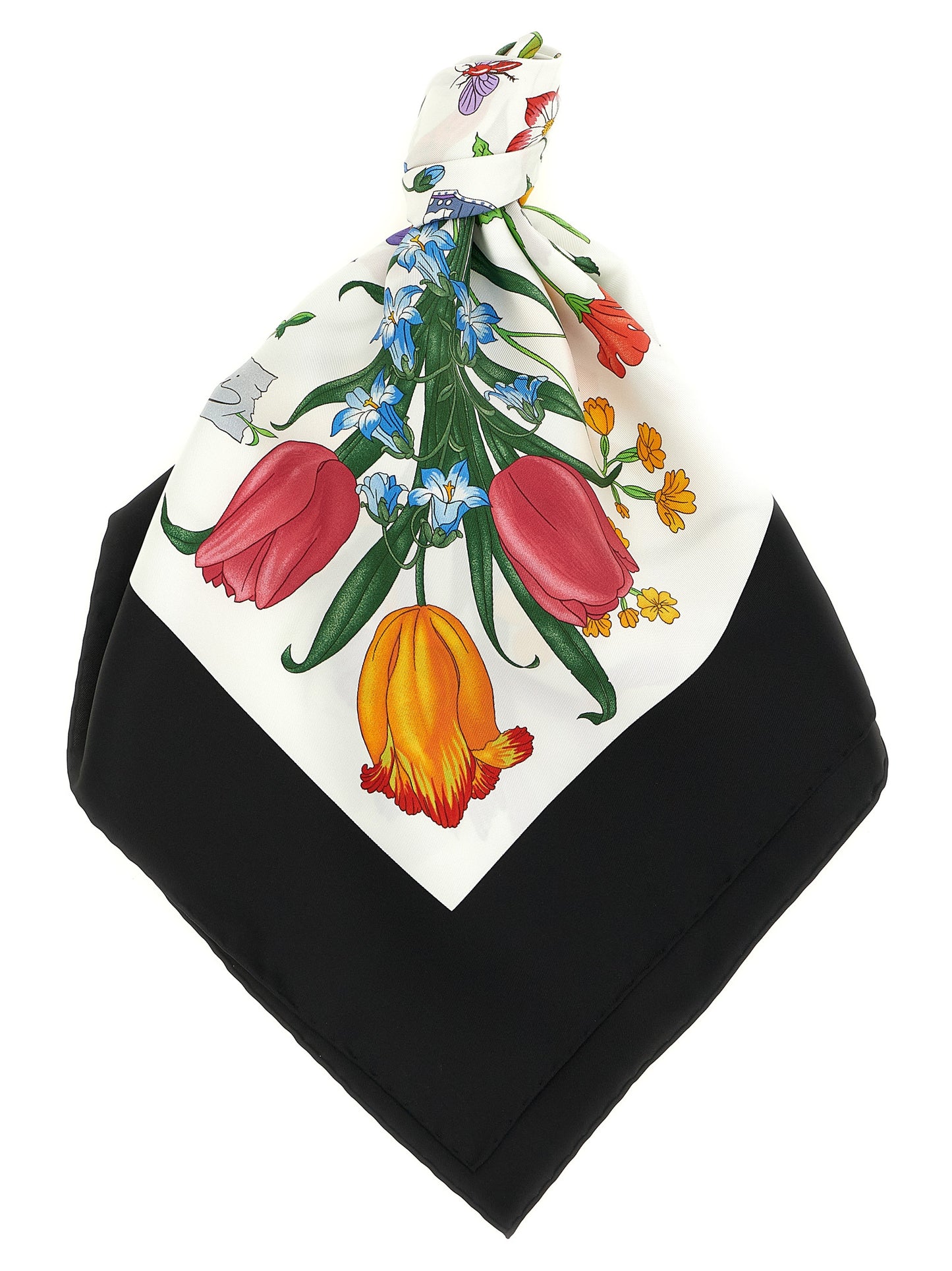 Gucci Schwarzer Seidenschal