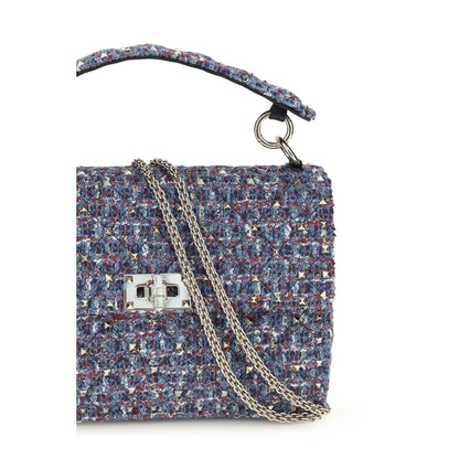 Valentino Garavani Blaue Stoff-Umhängetasche