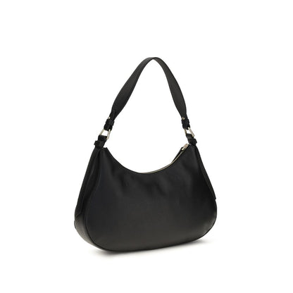 Coccinelle Schwarze Bos Taurus Kalbsleder Schultertasche