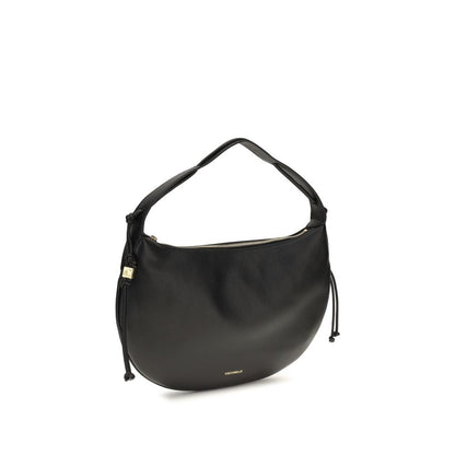 Coccinelle Schwarze Bos Taurus Kalbsleder Schultertasche