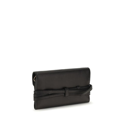 Moschino Schwarze Umhängetasche aus Ziegenleder